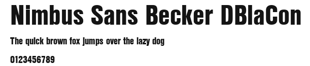 Nimbus Sans Becker DBlaCon Preview