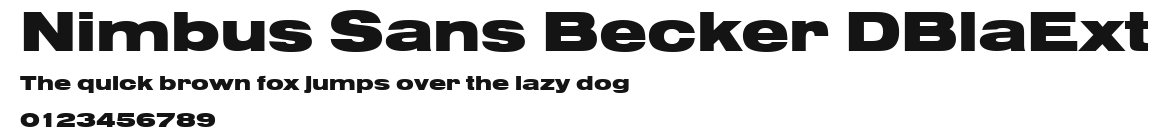 Nimbus Sans Becker DBlaExt Preview