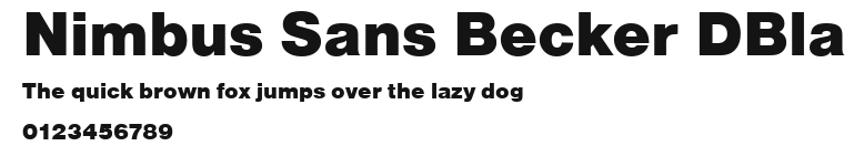 Nimbus Sans Becker DBla Preview
