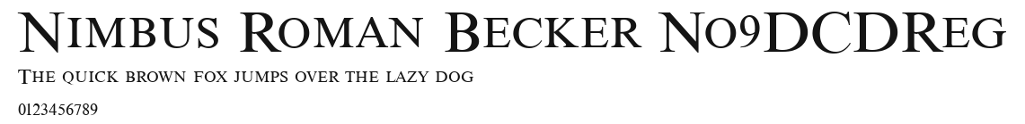 Nimbus Roman Becker No9DCDReg Preview