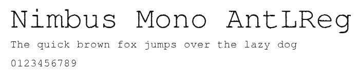 Nimbus Mono AntLReg Preview