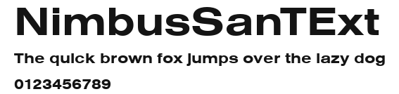 NimbusSanTExt Preview