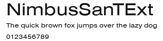 NimbusSanTExt Preview