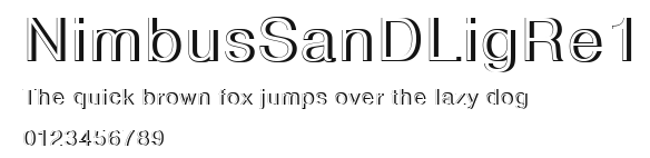 NimbusSanDLigRe1 Preview