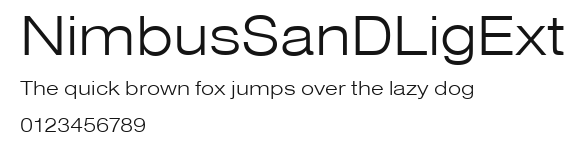 NimbusSanDLigExt Preview