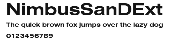 NimbusSanDExt Preview
