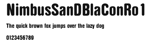 NimbusSanDBlaConRo1 Preview