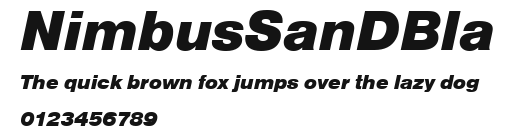NimbusSanDBla Preview