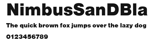 NimbusSanDBla Preview