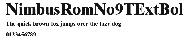 NimbusRomNo9TExtBol Preview