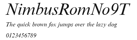 NimbusRomNo9T Preview