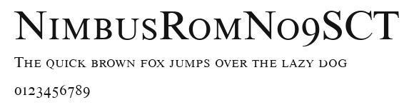 NimbusRomNo9SCT Preview