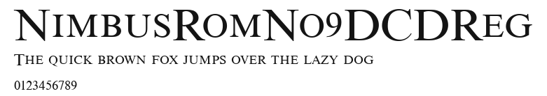 NimbusRomNo9DCDReg Preview