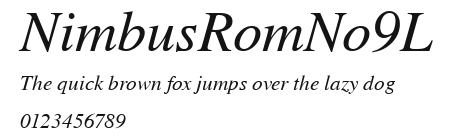 NimbusRomNo9L Preview