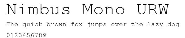 Nimbus Mono URW Preview