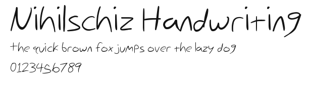 Nihilschiz Handwriting Preview