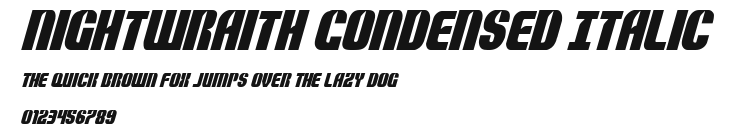 Nightwraith Condensed Italic Preview