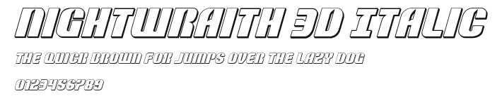 Nightwraith 3D Italic Preview
