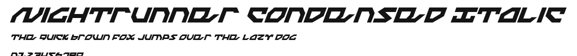Nightrunner Condensed Italic Preview