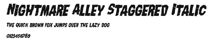 Nightmare Alley Staggered Italic Preview