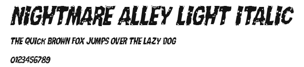 Nightmare Alley Light Italic Preview