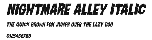Nightmare Alley Italic Preview