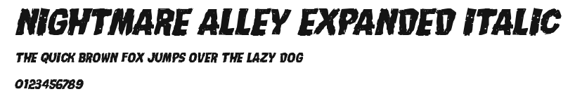 Nightmare Alley Expanded Italic Preview
