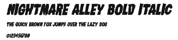 Nightmare Alley Bold Italic Preview