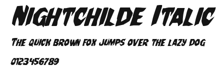 Nightchilde Italic Preview