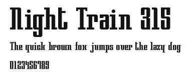 Night Train 315 Preview