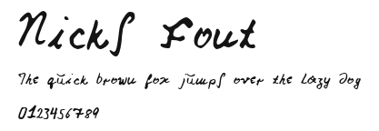Nicks Font Preview