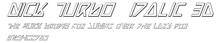 Nick Turbo  Italic 3D Preview