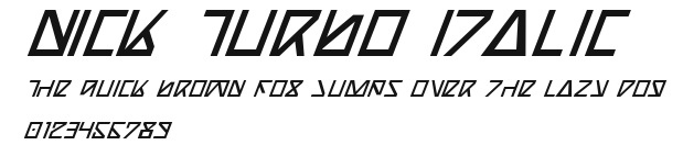 Nick Turbo Italic Preview