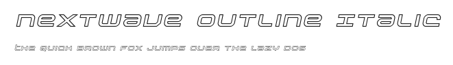 Nextwave Outline Italic Preview