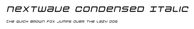Nextwave Condensed Italic Preview
