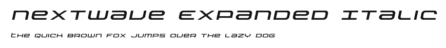 Nextwave Expanded Italic Preview