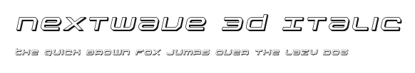Nextwave 3D Italic Preview