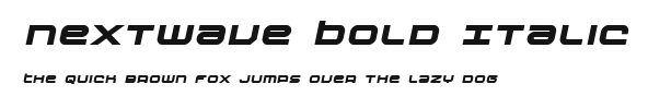 Nextwave Bold Italic Preview