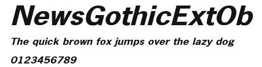 NewsGothicExtOb Preview