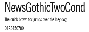 NewsGothicTwoCond Preview