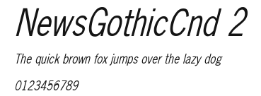 NewsGothicCnd 2 Preview