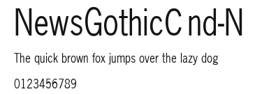 NewsGothicCnd-N Preview