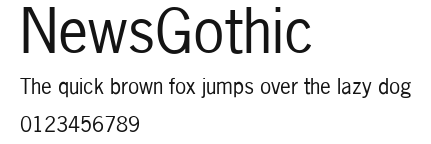 NewsGothic Preview