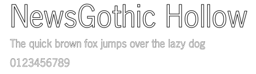 NewsGothic Hollow Preview