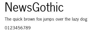 NewsGothic Preview