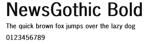 NewsGothic Bold Preview