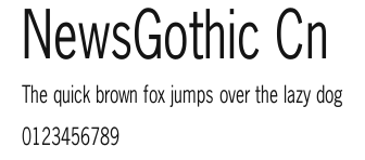 NewsGothic Cn Preview