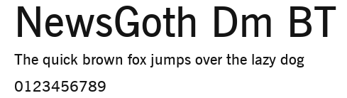 NewsGoth Dm BT Preview