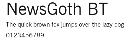 NewsGoth BT Preview