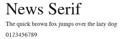 News Serif Preview